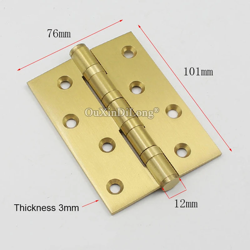 

ГОРЯЧАЯ НОВИНКА: 4 шт. мебельных петель из цельной латуни, 4 дюйма, утолщенные, с шарикоподшипниками, бесшумные, для дверей шкафов, гардеробов и тумб