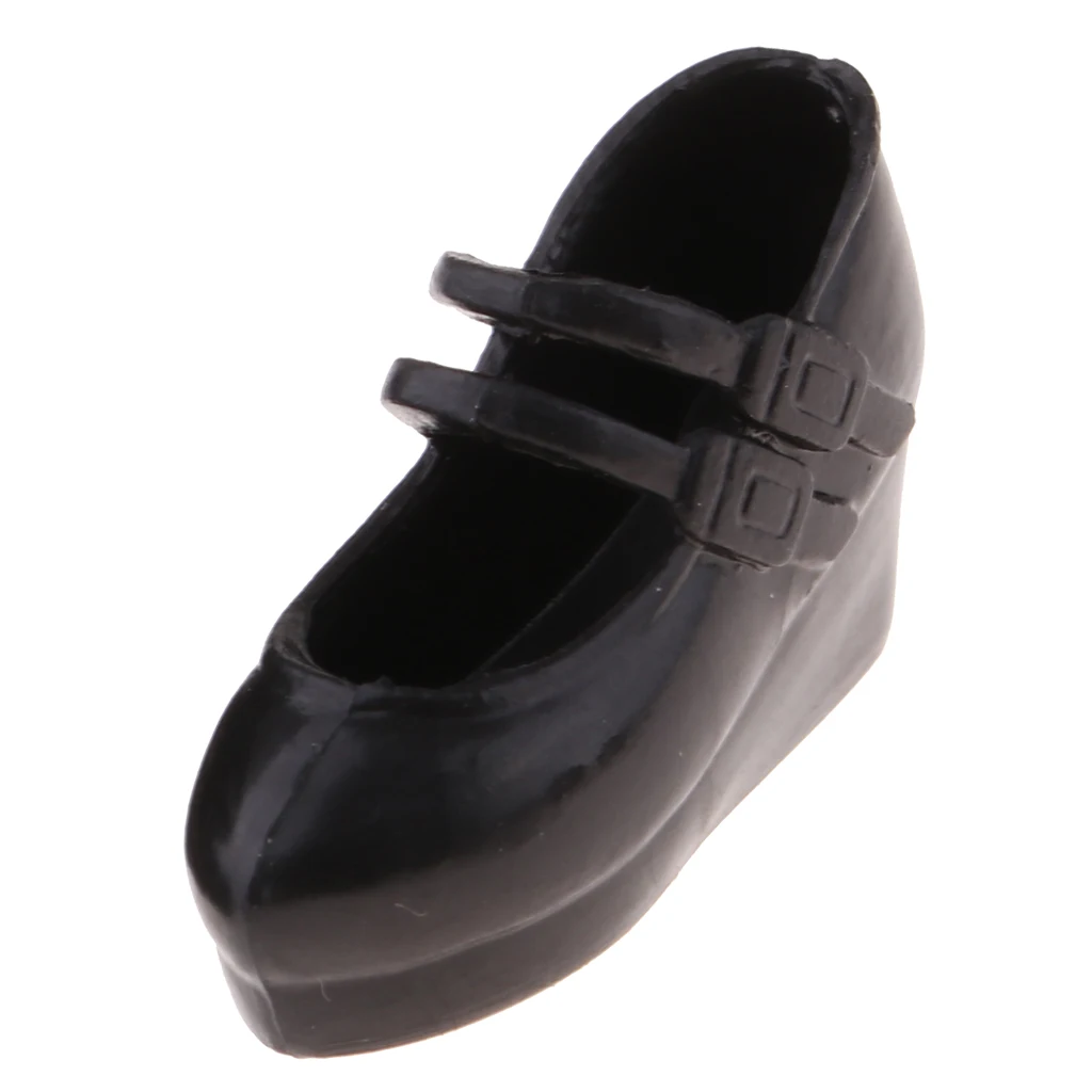 Black Fashion Plastic Single Shoes For Blythe Licca For Dollfie DOD 1/6 BJD