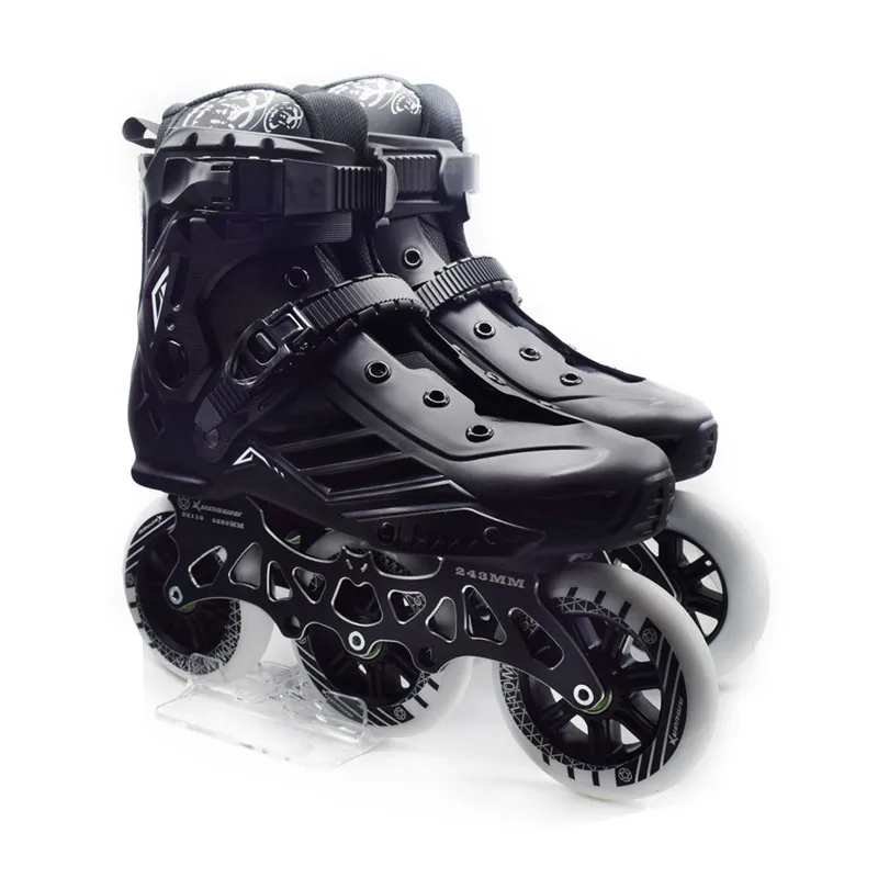 

3 wheels 110mm Adult Roller Skates Shoes Speed Skating 4 Wheel 80mm Slalom FSK Skate Patines for Powerslide for Cityrun For SEBA