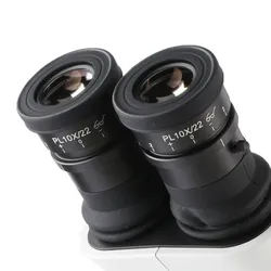 A Pair of Stereo Microscope Eyepieces PL10X/22 Large Field of View 10 Times Stereo High Eyepoint Microscope Eyepieces