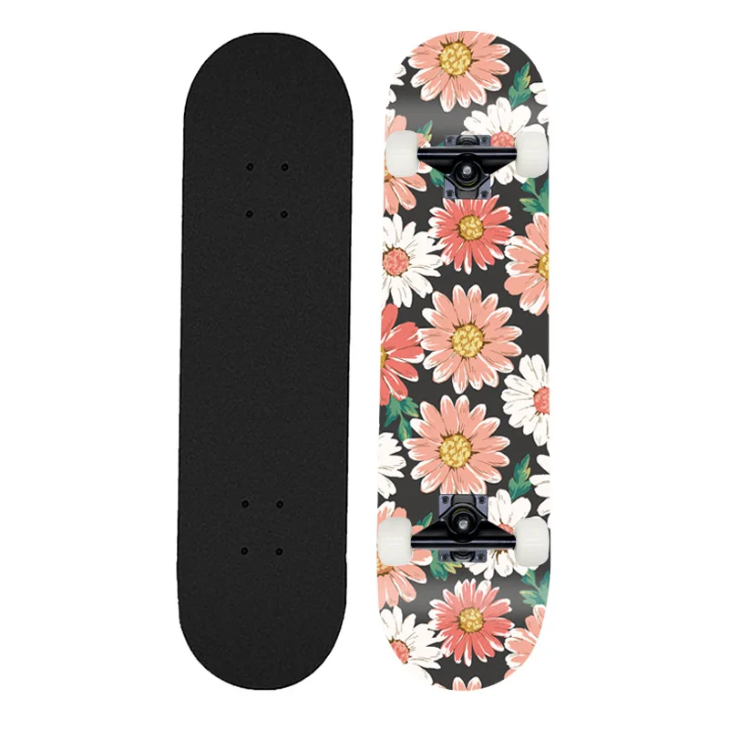 

2023 Beginner Double Rocker Four-Wheel Skateboard 31 Inch Brush Street Maple Paint Bracket For Teenagers Skate Board Fishboard