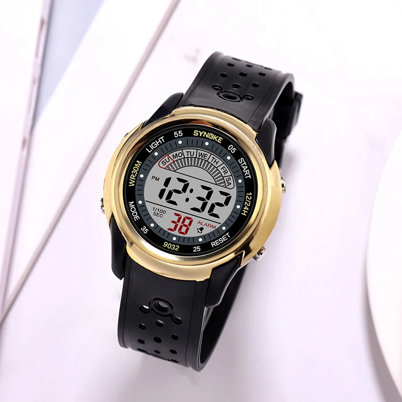 Waterproof Boy Sport Watch For Kids Girl Digital Watches Children Electronic Clock Alarm Chronograph Simple Gold Wristwatch Men