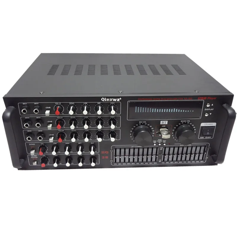 

KA-505 C5198 A1941 tube 600 watt high power digital ECHO MIXER karaoke home KTV audio amplifier card package computer amplifier