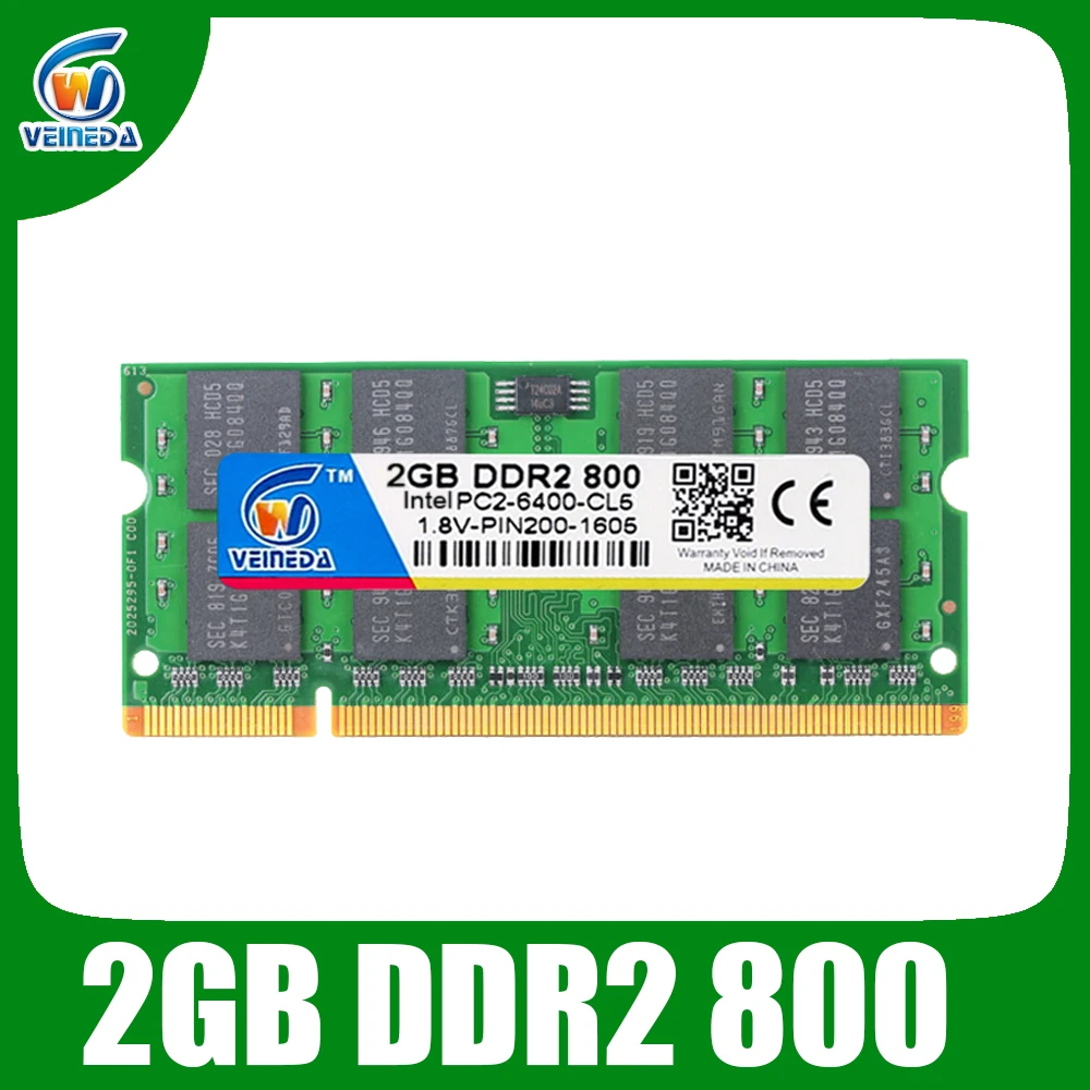 

VEINEDA ddr2 2 ГБ 800 Memoria оперативная память Sodimm ddr 2 совместимый с Intel и AMD 667 533 Mobo