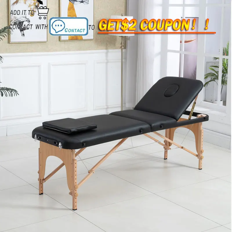 Folding massage table Massage Bed 3 Fold   massage bed massage table table massage Massage chair Eyelashes Massage table