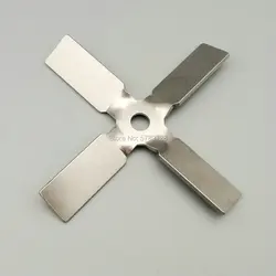 1Pcs 304 Rvs Vier Bladen Propeller, Roeren Druk De Materiaal Cross Paddle, voor Laboratorium Mixer Apparatuur