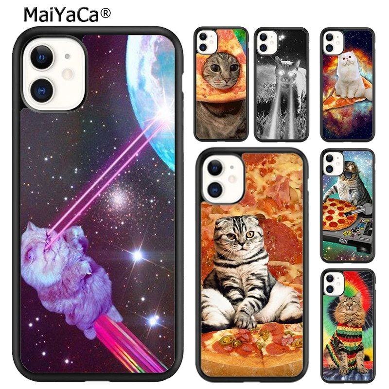 MaiYaCa милый чехол для телефона с имбирной пиццей кошкой чехол для iPhone 15 SE2020 6 7 8 plus X XR XS 11 12 mini 13 14 pro max оболочка coque