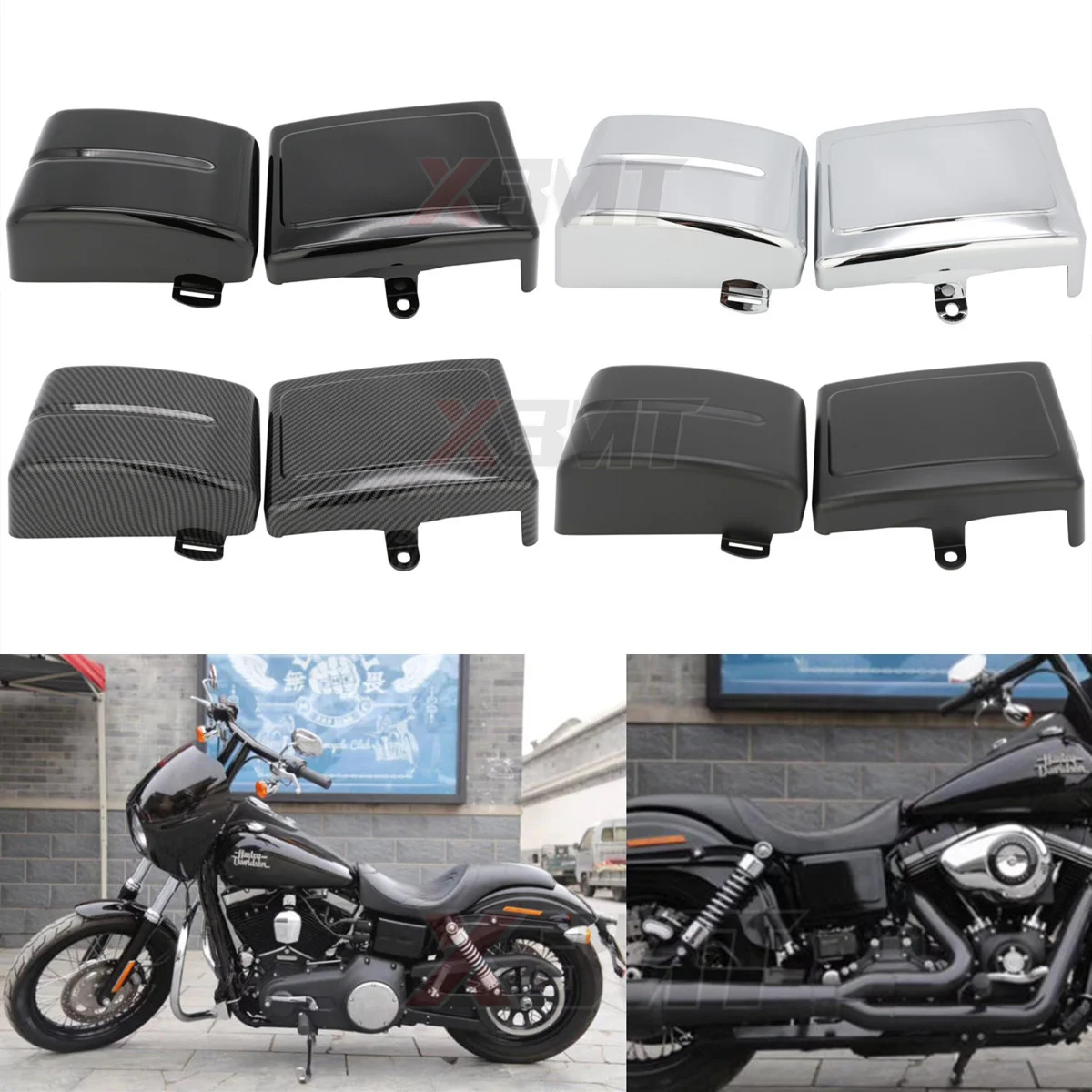 

Motorcycle ABS Plastic Battery Guards Cover For Harley Dyna Switchback FLD Low Rider S Wide Super Glide Fat Bob 2012-2017