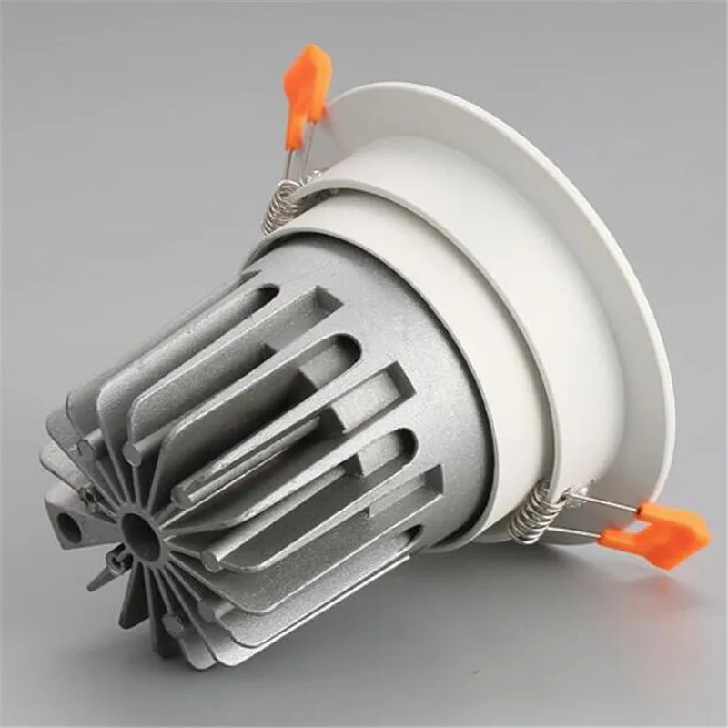 Super Bright Recessed LED Dimmable Downlight COB 12W Spot Light Decoration Ceiling Lamp AC 110V 220V AC240V