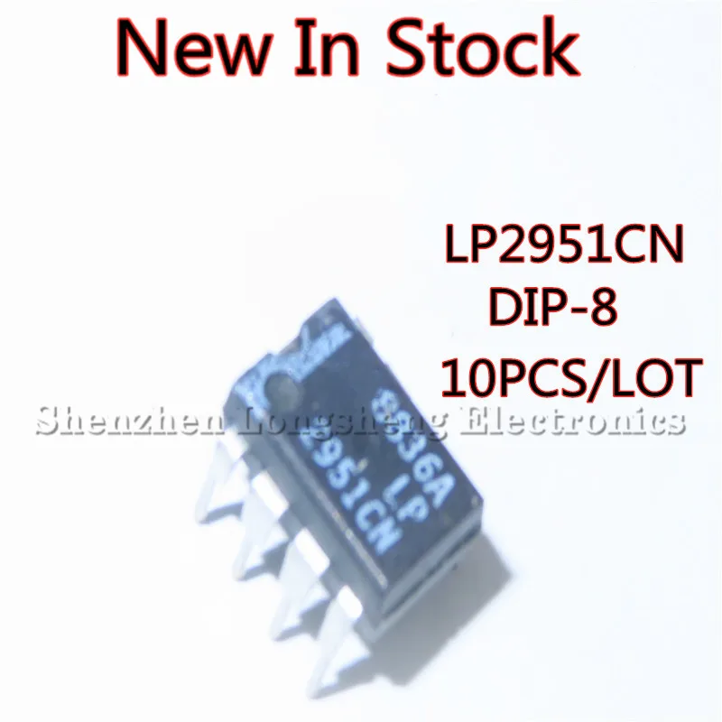 

10PCS/LOT LP2951CN 2951CN LP2951 DIP-8 Micropower Regulator New In Stock