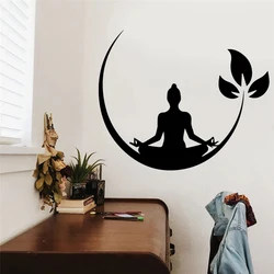 Yoga Meditation Vinyl Wall Stickers Buddhist Zen Wall Decal for bedroom Removable Wall Sticker Decor Yoga Wallpaper