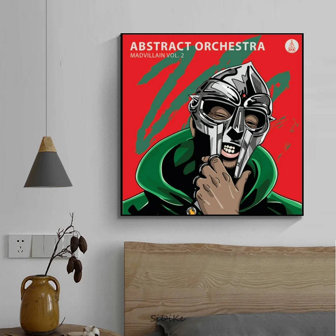 抽象的なオーケストラの壁画装飾,アルバムポスター,キャンバスプリント,ラップ,ヒップホップ音楽,スター歌手,madvillain,第2巻