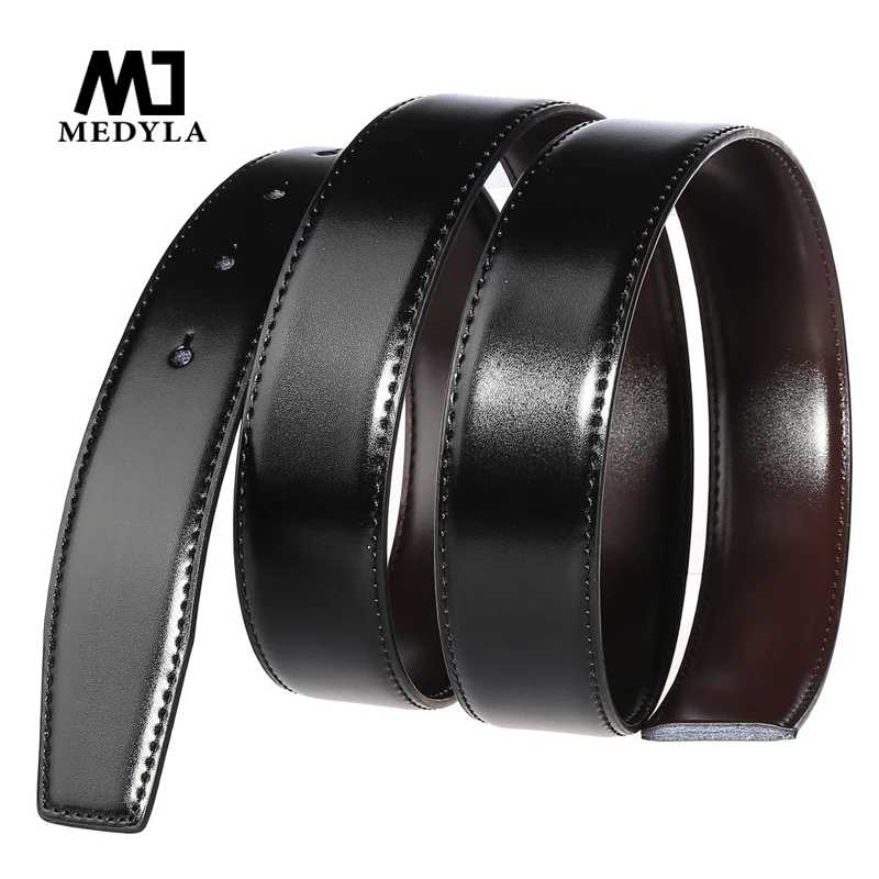 Genuine Leather Belt Both sides can be used No Buckle Designer Belts Men High Quality Leather belt No LOGO