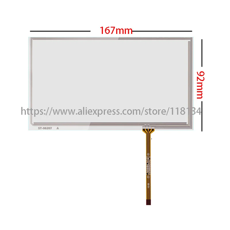 

NEW FOR 166*92 compatible 7inch 4lines resistance touch screen panel TouchSensor For Mitsubishi NR-MZ90