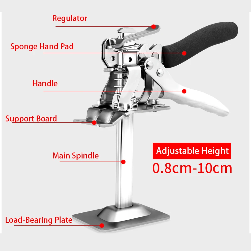 LABOR-SAVING Arm Professional-Grade Constructed Stainless Steel Tile Height Precision Locator Wall Leveling Lifting Tool