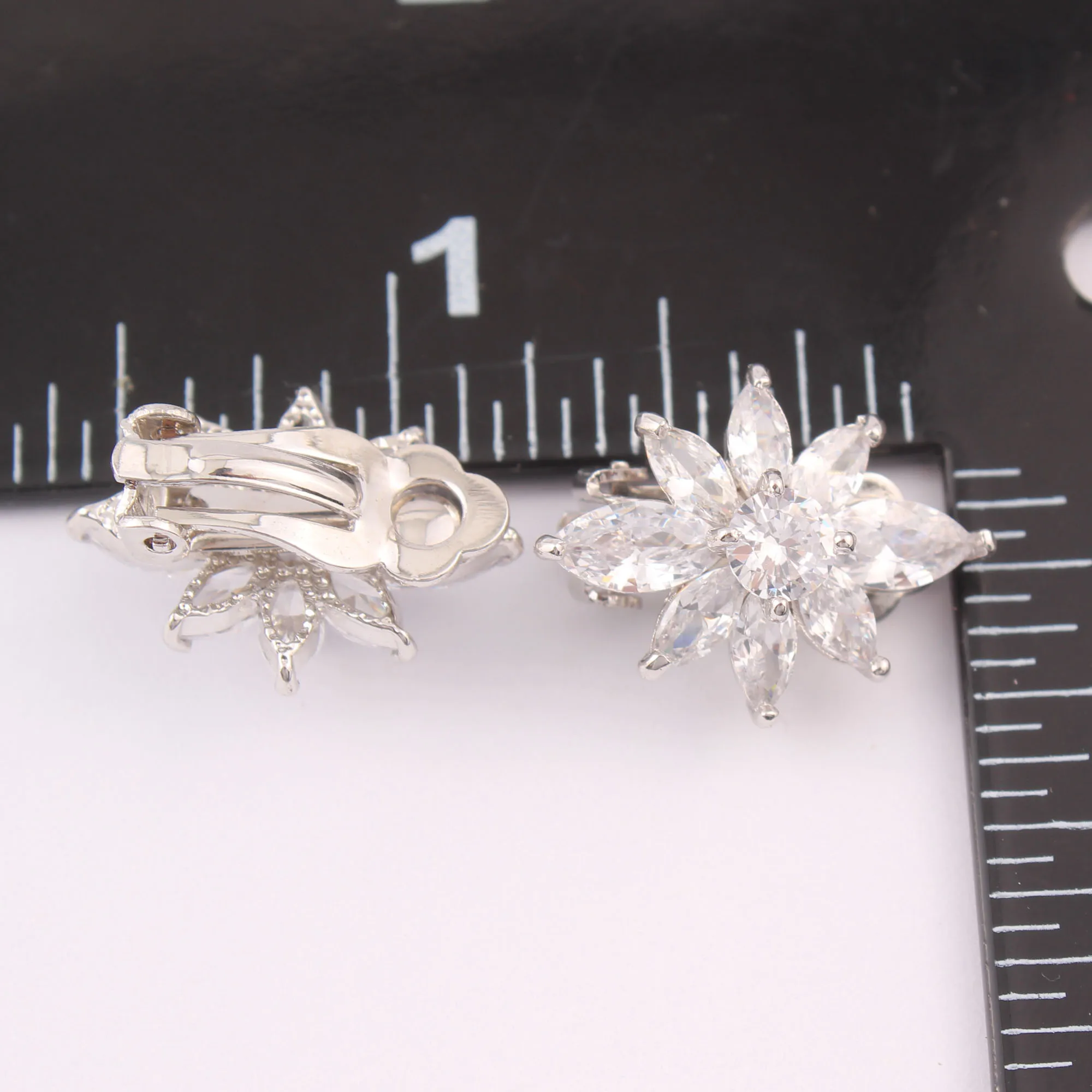 WENHQ New Arrival Stud Clip on Earrings No Pierced for Women High Quality AAA Cubic Zircon Cuff Earrings No Ear Hole Ear Clip