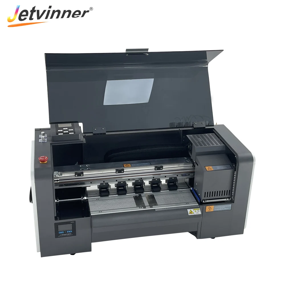Jetvinner A2 DTF Printer With Powder Shaking Machine 2pcs XP600 Print Head For PET Film Heat Transfer Printing Machine