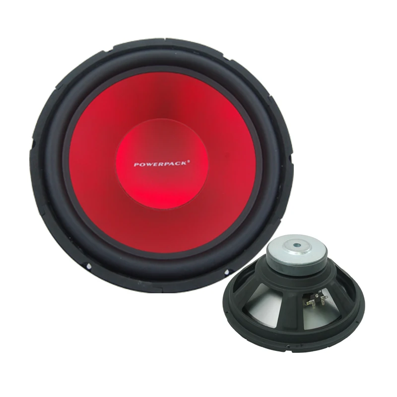 1 pc  12 Inch Max Power 800 W 4 Ohm Auto Acoustic Subwoofer  Rubber Edge Red Coating Injection Cone Car Audio Speaker Woofer