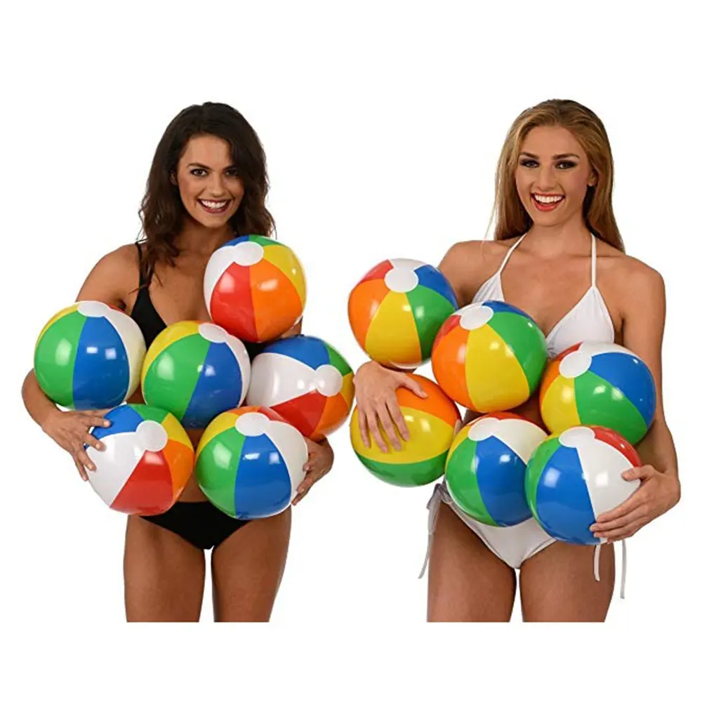 

New Summer Inflatable Beach Ball Summer Outdoor Pool Play Ball Swimming Toy Water Game Sports Water Bouncing Ball Colorful Toys