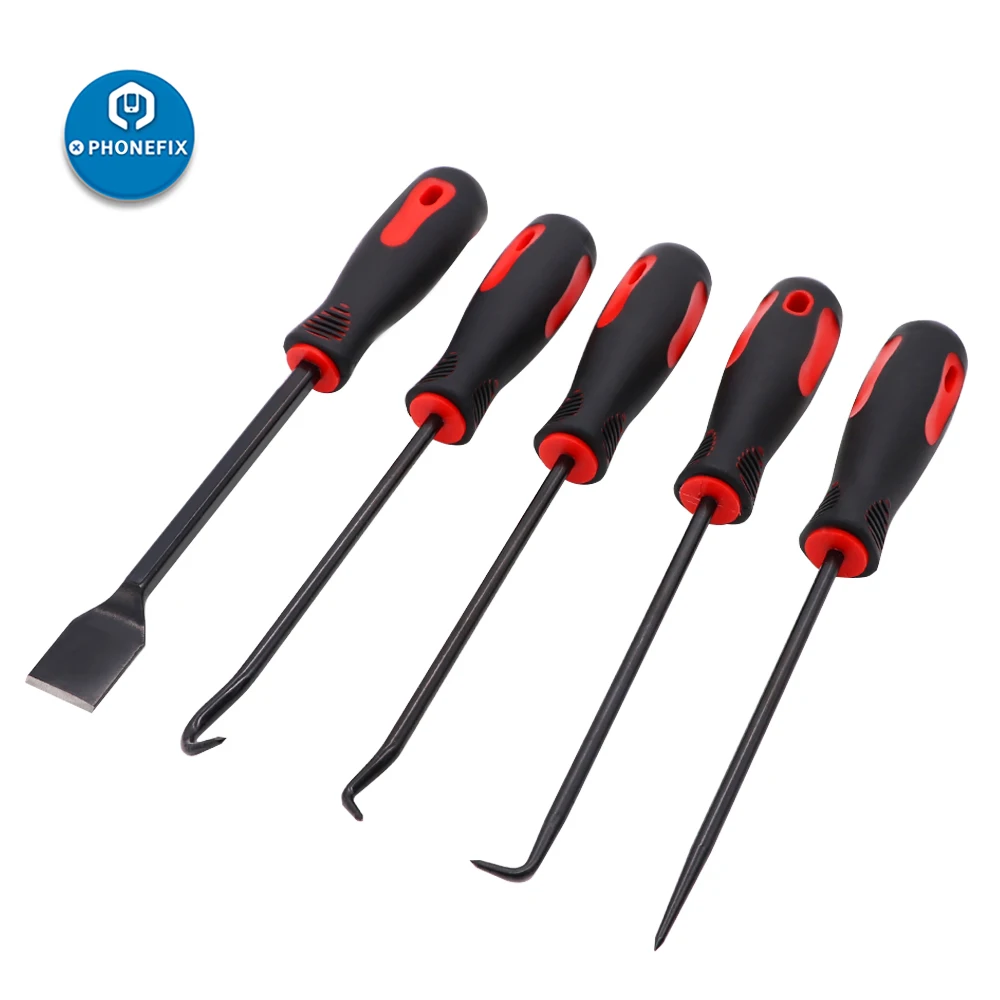9Pcs di Precisione Auto Paraolio Gancio Pick Set di Precisione Raschietto Hook Pick Set per Auto Sistemi di Accensione O- anello di Tenuta di Rimozione Puller