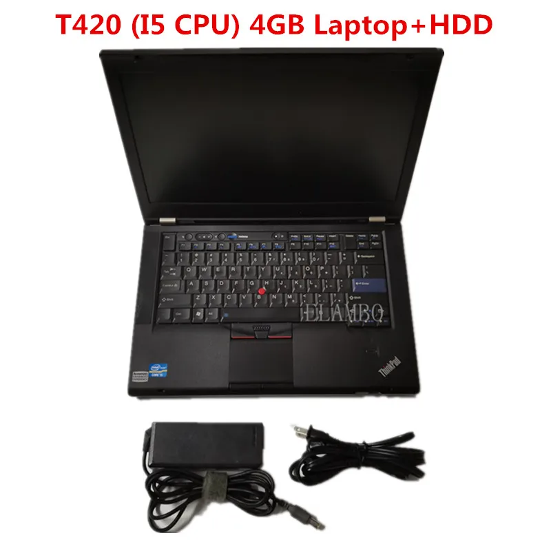 2021 Best quality Diagnostic laptop for lenovo T420 laptop I5 CPU 4GB RAM with hdd can work for alldata software mb star c4 c5