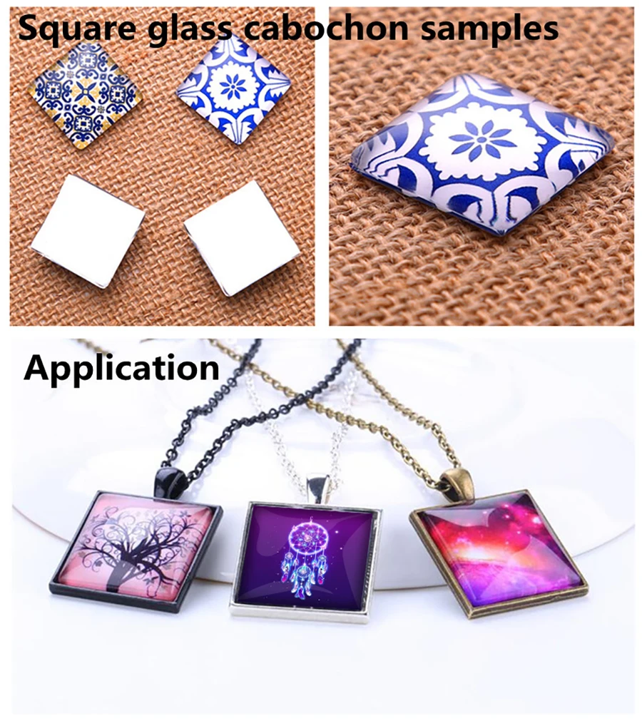 religious lotus yoga Hand of Fatima Evil eye Square12mm/20mm/25mm/30mm glass cabochon flat back DIY Jewelry Findings Components