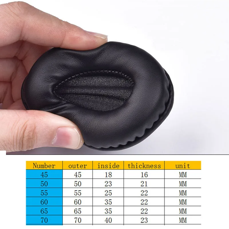 ANJIRUI เปลี่ยนแผ่นหู70มม.สำหรับหูฟัง Sony Case Holster หมอนฟองน้ำชุดบำรุงรักษาอุปกรณ์เสริมผ้าฝ้าย Pad