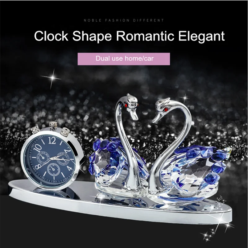 

Promotional gift clock creative high quality car interior ornament home car crystal perfume decoration