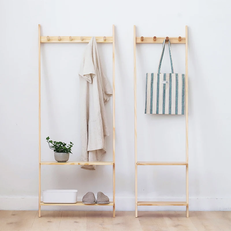 

GY Solid Wood Floor Hanger Entrance Entrance Entrance Wall Clothes Rack Bedroom Coat Rack Household Hanging Clothes Simple Rack