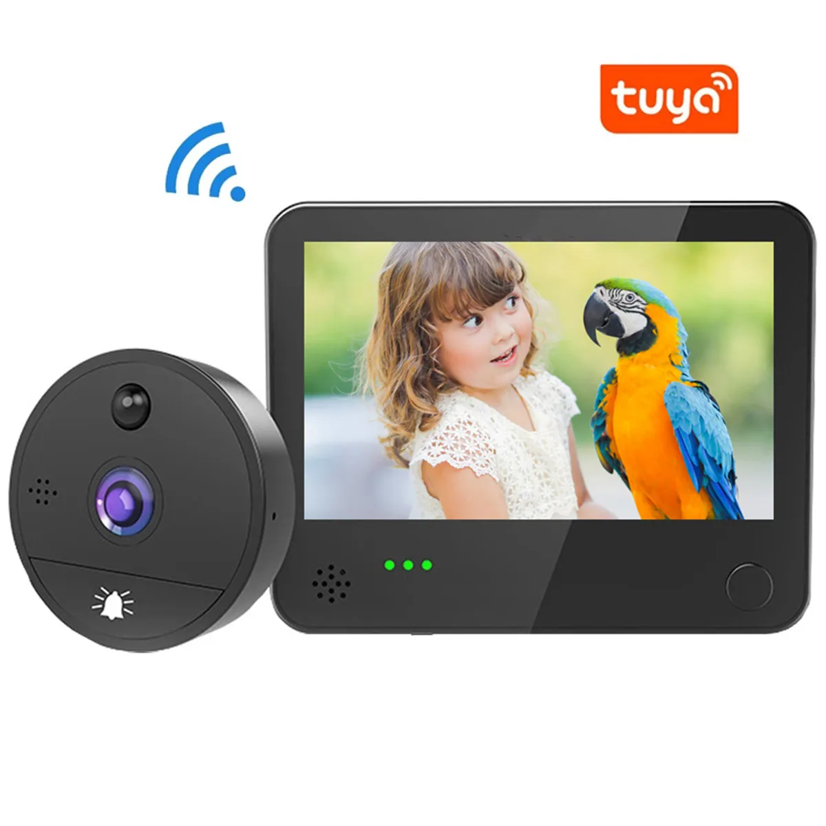 

4.3Inch 2MP 1080P 180 Degree Wide Angle Tuya Wireless WIFI Doorbell Visual DoorViewer Motion Detection Intercom Video Door Phone