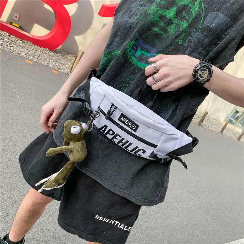 Japanese Sports Shoulder Chest Bag Men\'s Super Sacoche Homme Bag Crossbody Bags Side Bag For Men Motorcycle Waist Sling Canvas