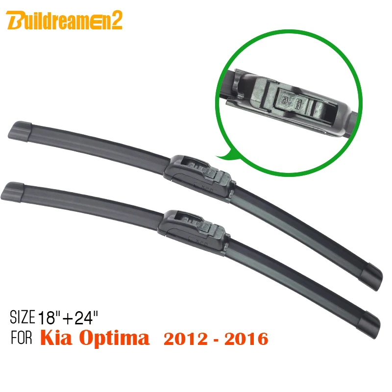 Buildreamen2 Vehicle Windshield Wiper Blade 2 Pieces Car Windscreen Wiper Soft Rubber For Kia Optima 2012-2016