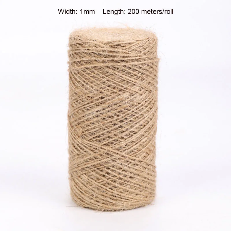 Natural Jute Cord Rope 1mm 3mm 4mm 5mm 6mm 8mm 10mm Macrame String Home Decor Pet Scratching Party Decoration DIY Craft