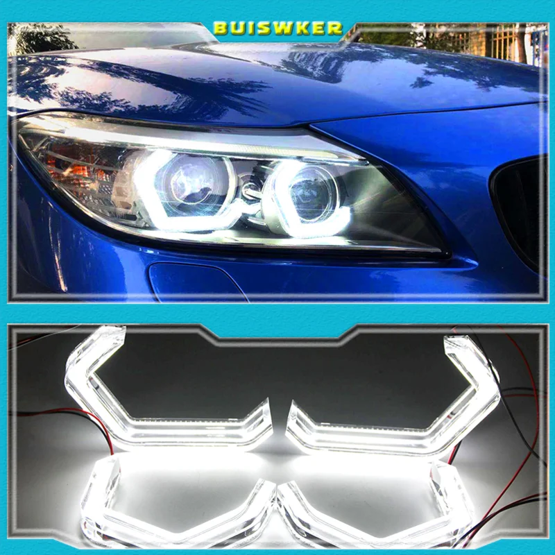 4Pcs LED M4 Style Angel Eyes Halo Rings Car Light Running Lamps DRL For BMW X3 E83 F25 X5 E70 F15 F85 X6 E71 E72 Z4 E85 E86 E89