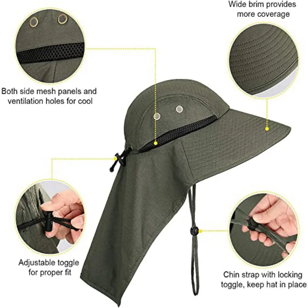 Imagem -04 - Unisex Aba Larga Cotton Sun Hat Chapéu de Balde de Pesca Ajustável Escalada Cap Atividade ao ar Livre Verão