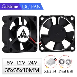 Gdstime 2 pezzi 35x35x10mm 35mm 3510 5V 12V 24V Brushless DC ventola di raffreddamento ventola 35mm x 35mm x 10mm 3.5cm Mini ventilatore assiale