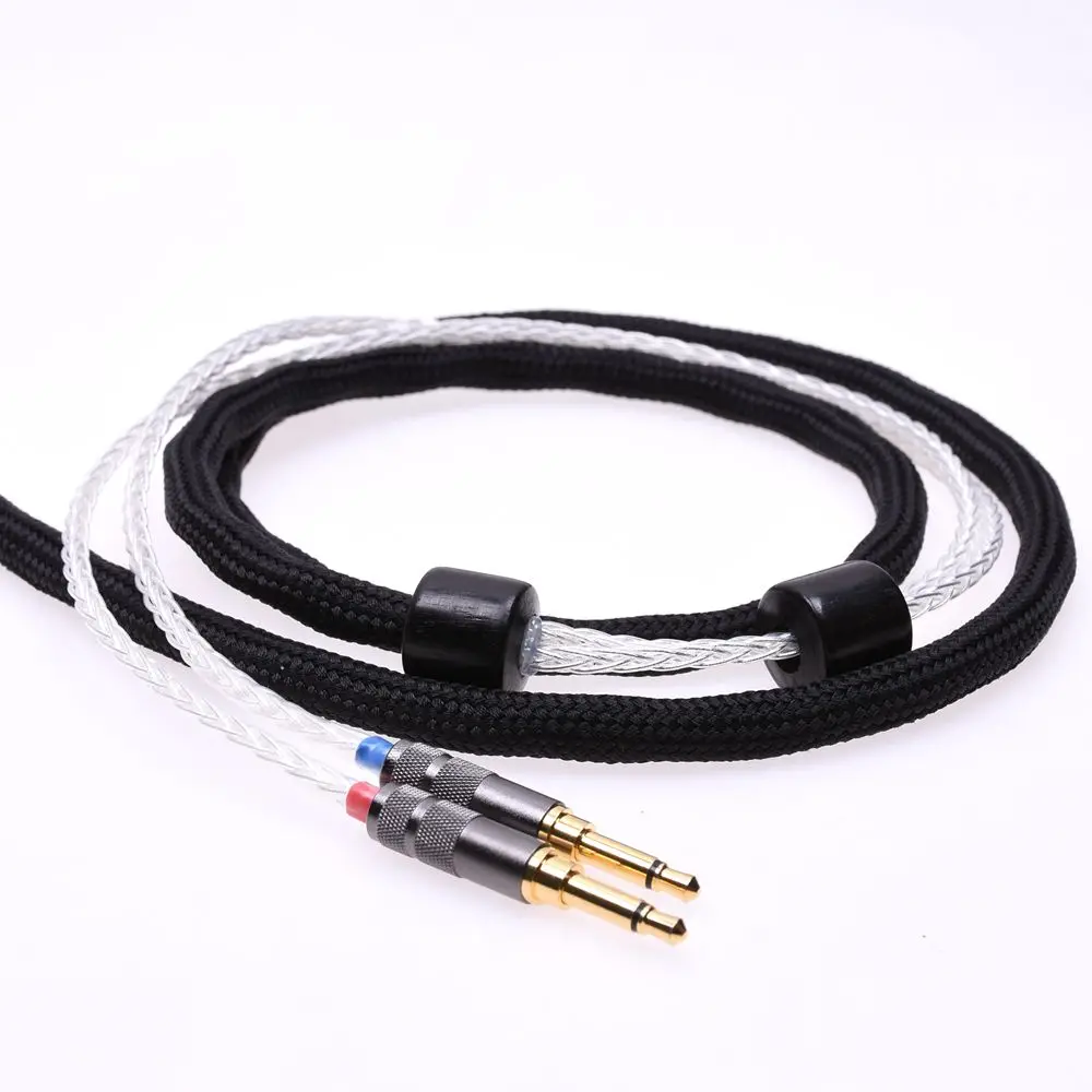 16 Cores 5N Silver Plated Headphone Upgrade Cable Extension Cord Compatible For Denon AH-5200 AH-7200 AH-9200