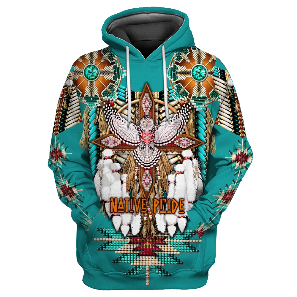 

PLstar Cosmos Newest 3Dprinted Native Pattern Owl Art Harajuku Premium Streetwear Unique Unisex Hoodies/Sweatshirt/Zip Style-3