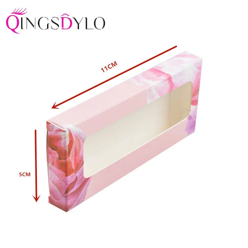 Empty Eyelashes Packaging Soft Paper 25mm 3D Mink Lashes Rectangle Cardboard Box without Logo Cosmetic Empty Eyelashes box