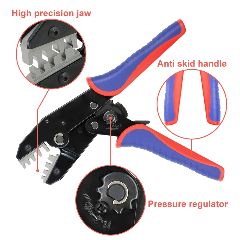 454/453/459 Copper Buckle OT/UT Open Nose Terminals Crimping Pliers YF-605B/1025B 20-7AWG Crimping Electrician Tools YEFYM