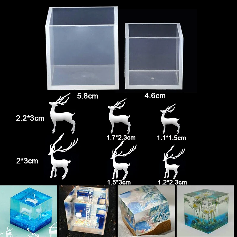16 Stile Epoxid-Gussformen-Set, Silikon-UV-Gusswerkzeuge, Kits, Harzgussformen für die Schmuckherstellung, DIY-Ohrring-Ergebnisse
