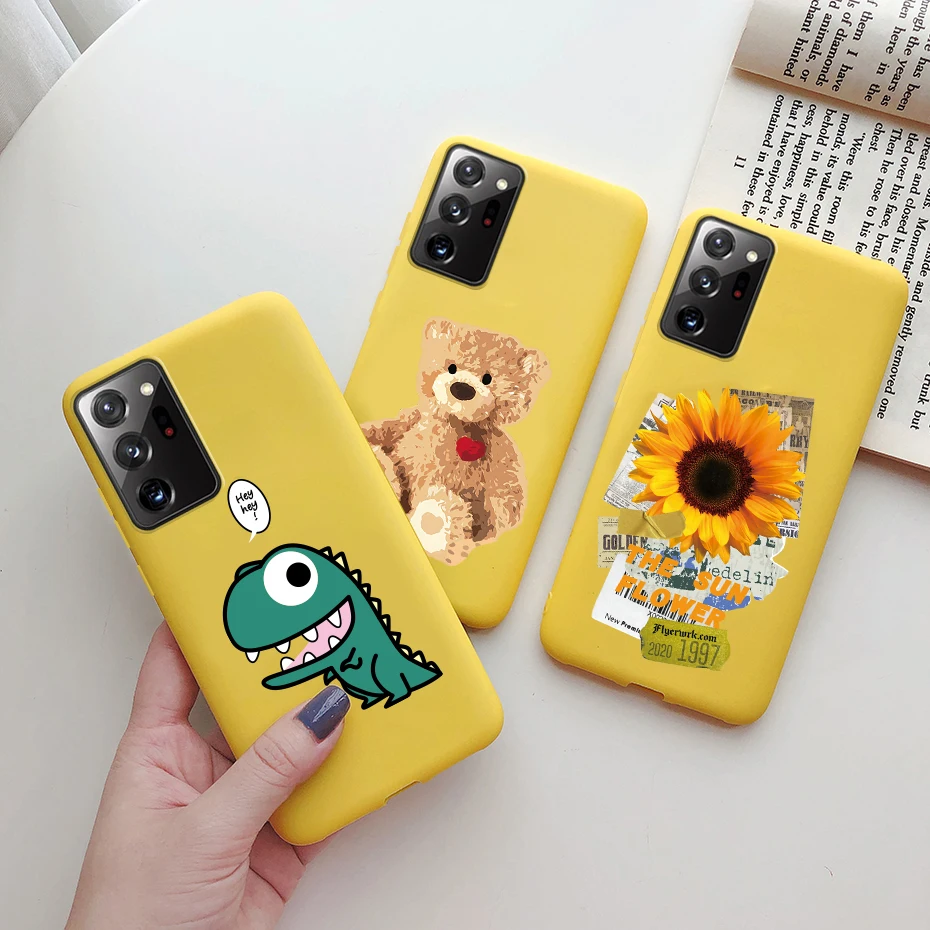 Case on for Samsung Galaxy Note 20 20Ultra Samsung Note20 Ultra Case Cartoon Soft Cute Silicone Phone back Protector Cover Cases