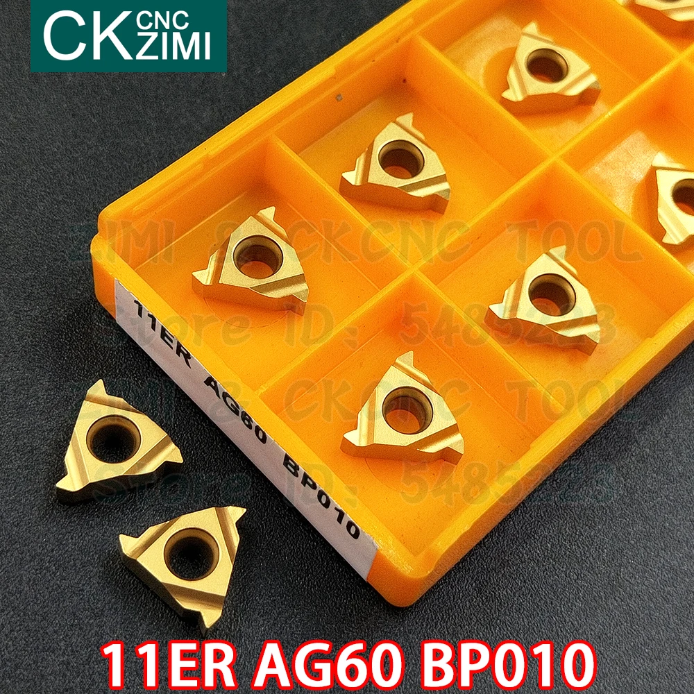 11ER AG60 BP010 카바이드 인서트 외부 스레드 인서트 도구 스레딩 도구 CNC 금속 선반 강철용 절삭 공구