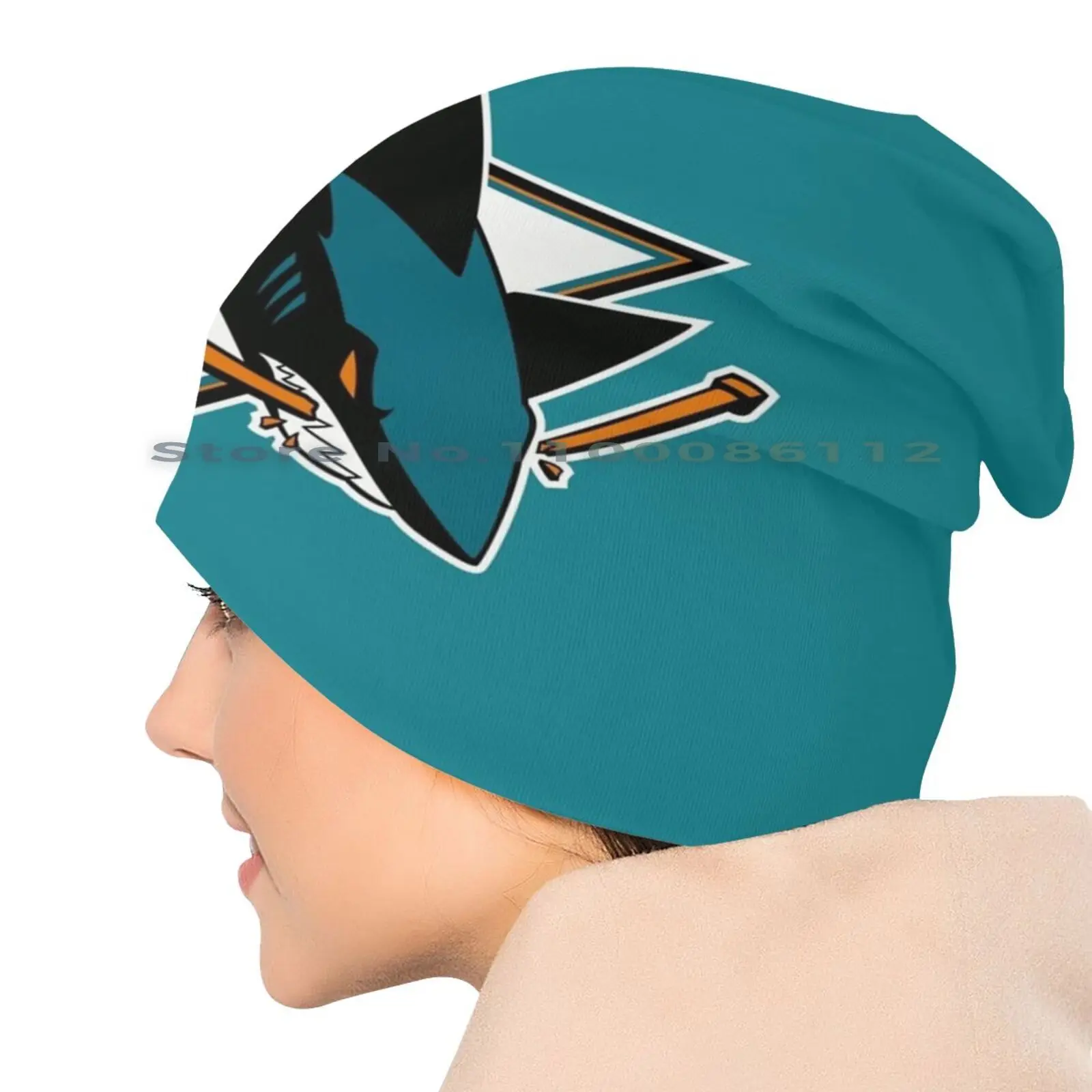 Sharks-San Jose Beanies Knit Hat Hockey Brimless Knitted Hat Skullcap Gift Casual Creative