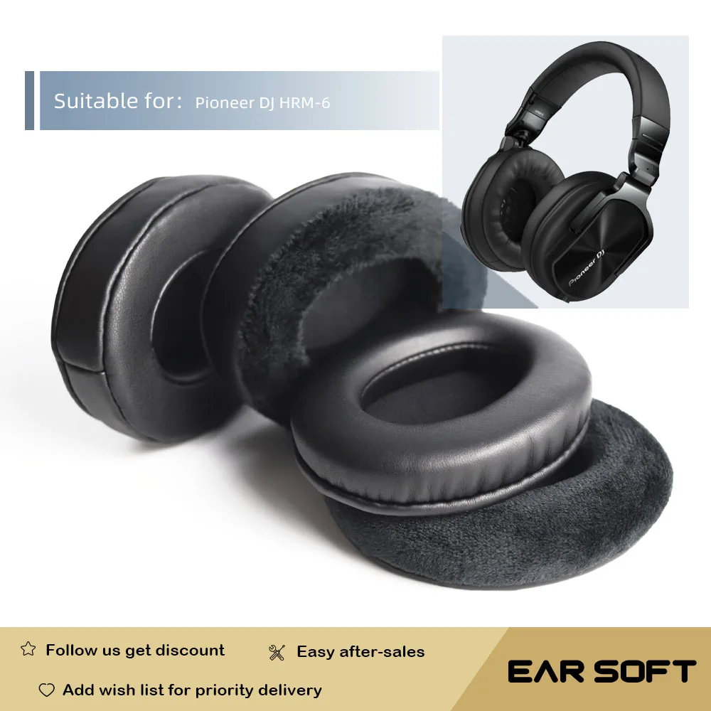 Earsoft Replacement Ear Pads Cushions for Pioneer DJ HRM-6 Headphones Earphones Earmuff Case Sleeve Accessories