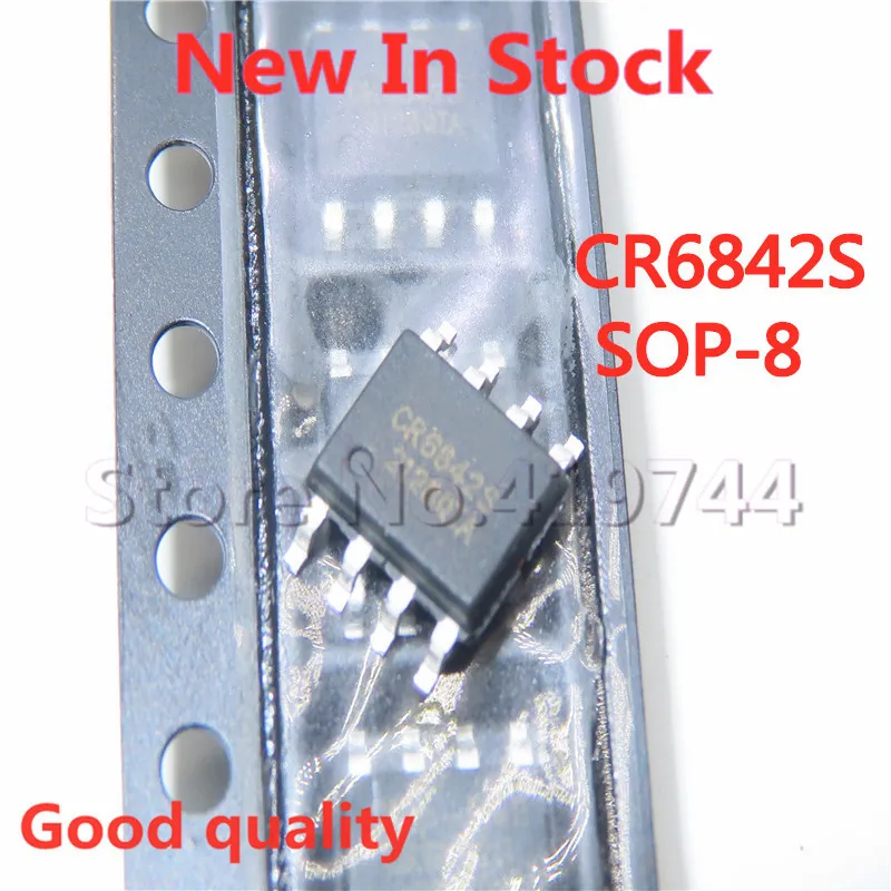 5PCS/LOT CR6842S CR6842 SOP-8 SMD PWM power controller chip IC In Stock NEW original IC