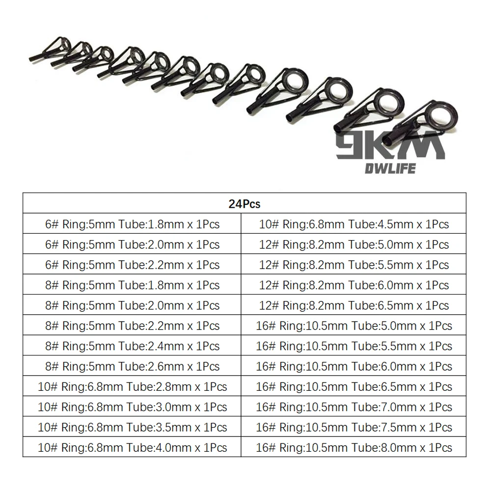 Angelrute Guide Tip Reparatur Kit Set 24 ~ 230Pcs Angelrute Gebäude Guide Edelstahl Keramik Ring Salzwasser Süßwasser angeln Box