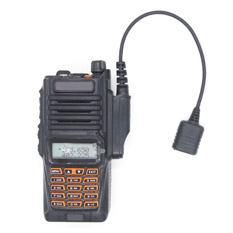 محول كابل Baofeng UV-9R زائد للماء إلى 2 دبوس سماعة المتكلم Mic WXTB