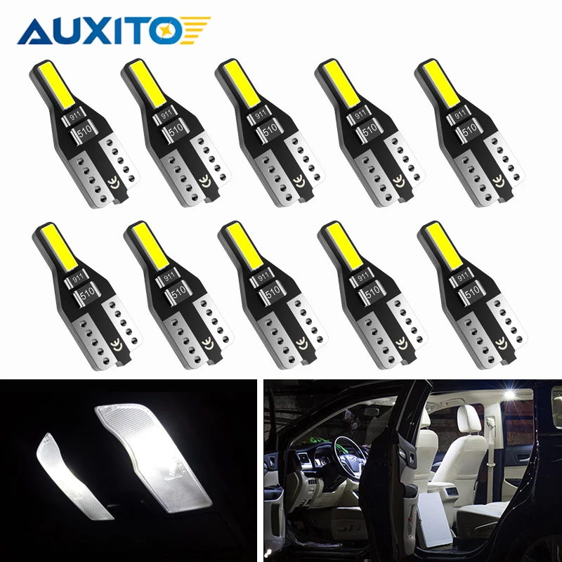 10Pcs T10 LED Bulb W5W 194 Car Interior Lighting for Toyota Tacoma Land Cruiser 4Runner Fortuner Tundra Highlander Hiace Avensis