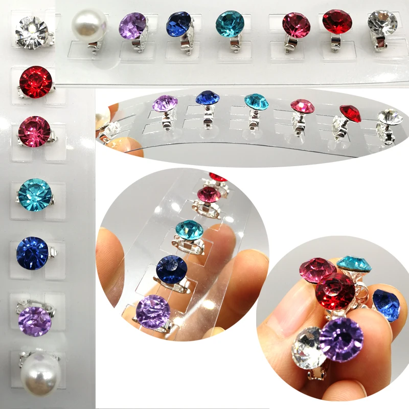 10Beads Fashion Women Hair Claws Clamp Rhinestone Small Hair Clips Girls Hair Accessories Bridal Wedding Jewelry Headwear